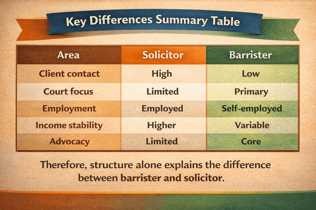 Difference Between a Barrister and a Solicitor (UK Explained)